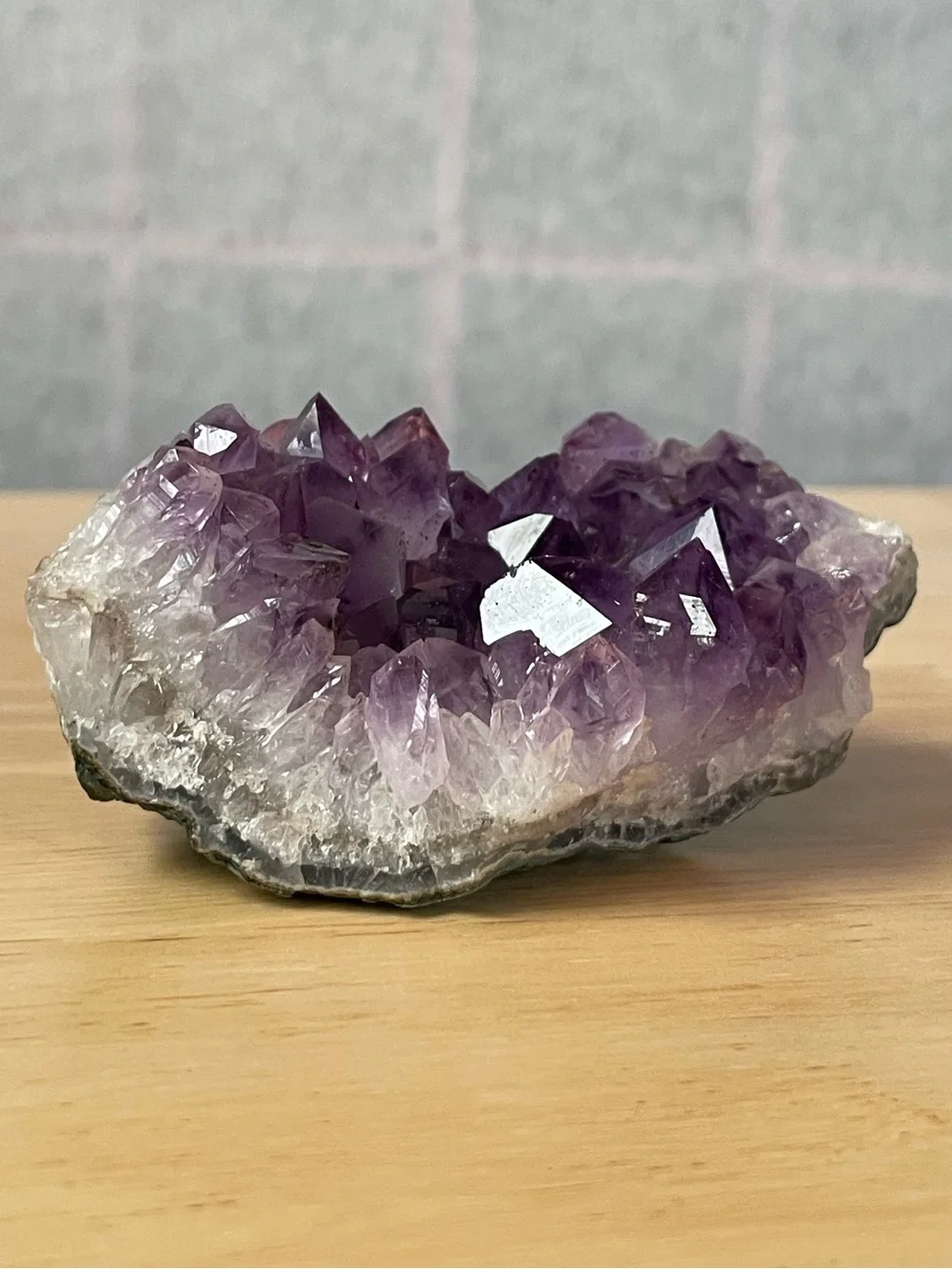 Natural Amethyst Crystal Cluster — Purple Decorative Geode Specimen - Uruguay
